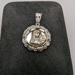 Sterling Madonna  pendant